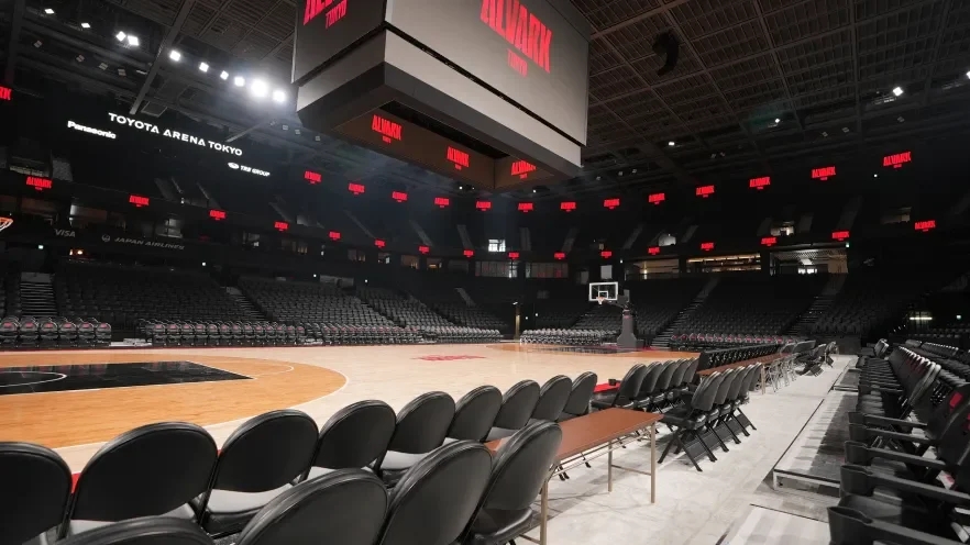 TOYOTA ARENA TOKYOのベンチサイド席からコートを見る公式座席写真